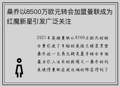 桑乔以8500万欧元转会加盟曼联成为红魔新星引发广泛关注